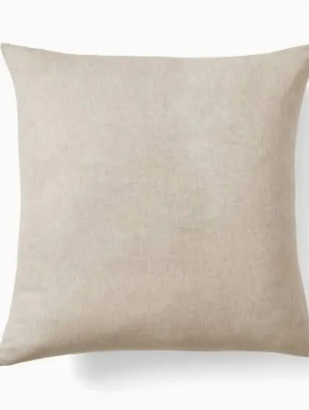 West Elm 100% Linen Tan Pillowcase 20in x 20in With Buttons